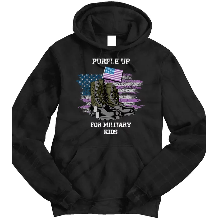 Military lovers Purple Up For Military Month Tie Dye Hoodie