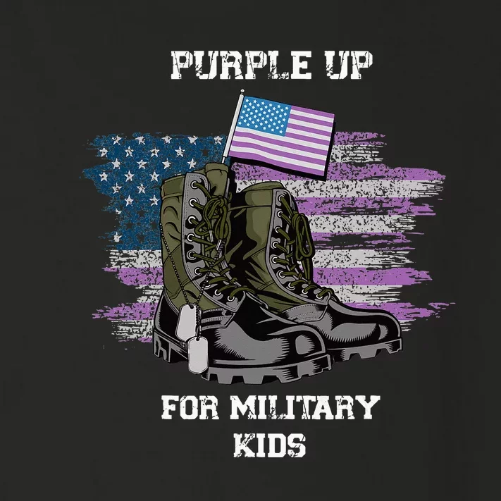 Military lovers Purple Up For Military Month Toddler Long Sleeve Shirt