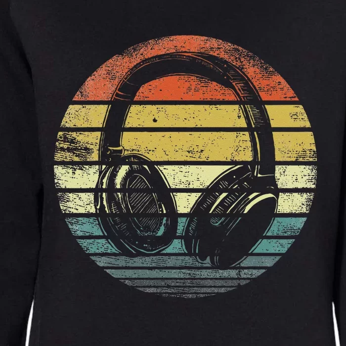 Music Lover Producer DJ Gifts Funny Retro Headphones Womens California Wash Sweatshirt