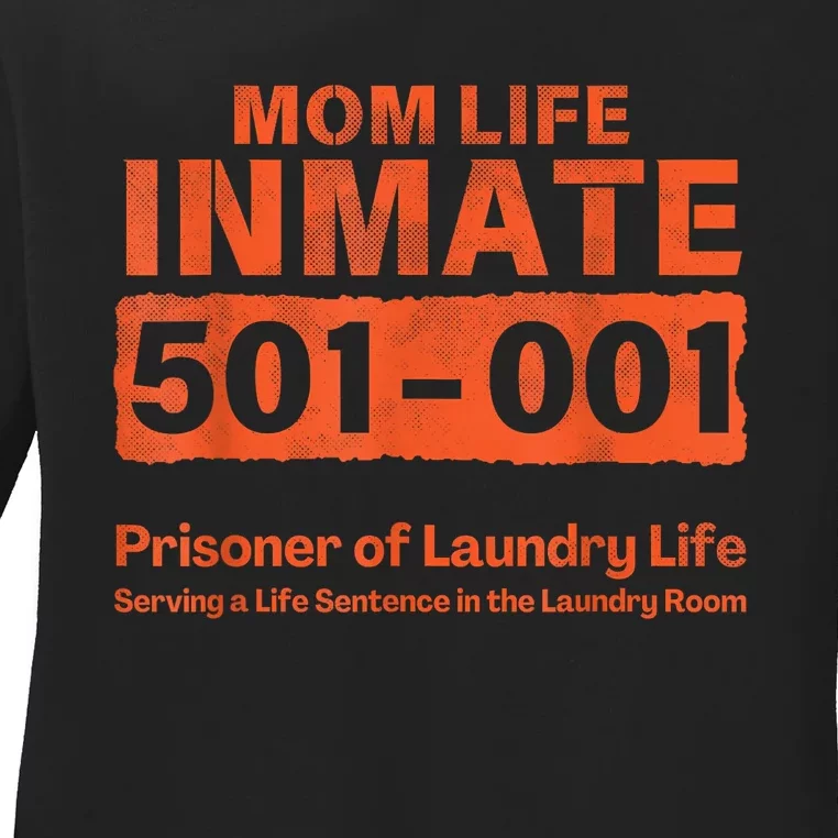 Mom Life Prisoner Inmate Funny Jail Halloween Costume Ladies Long Sleeve Shirt