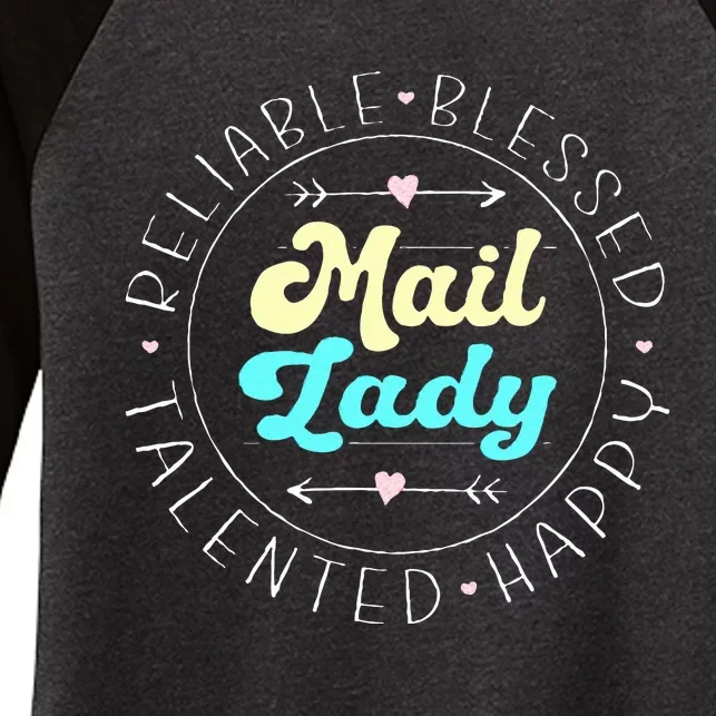 Mail Lady Postal Worker Women's Tri-Blend 3/4-Sleeve Raglan Shirt