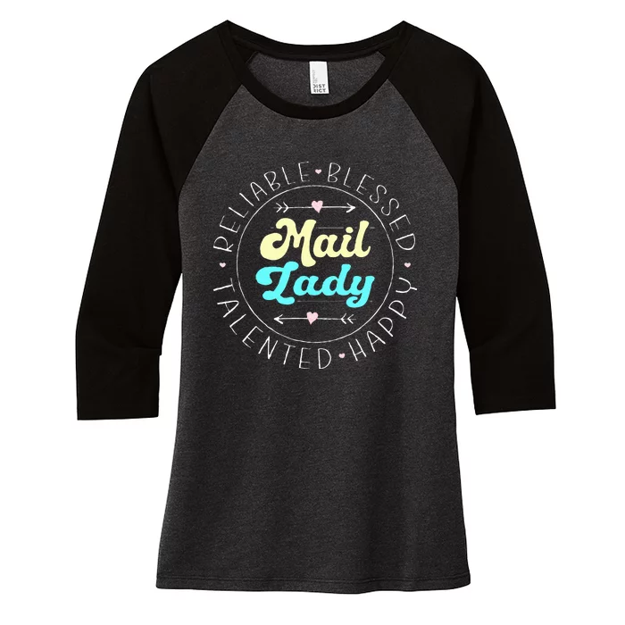 Mail Lady Postal Worker Women's Tri-Blend 3/4-Sleeve Raglan Shirt