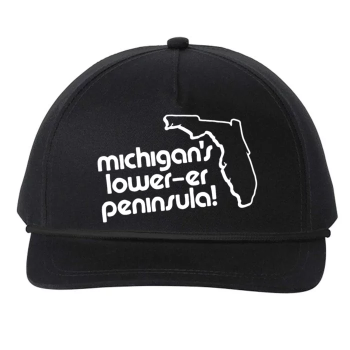 Michigans LowerEr Peninsula Apparel Snapback Five-Panel Rope Hat