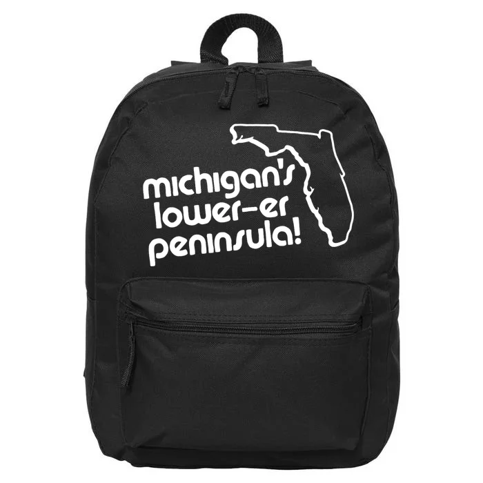 Michigans LowerEr Peninsula Apparel 16 in Basic Backpack