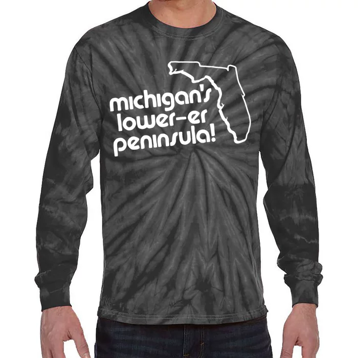 Michigans LowerEr Peninsula Apparel Tie-Dye Long Sleeve Shirt