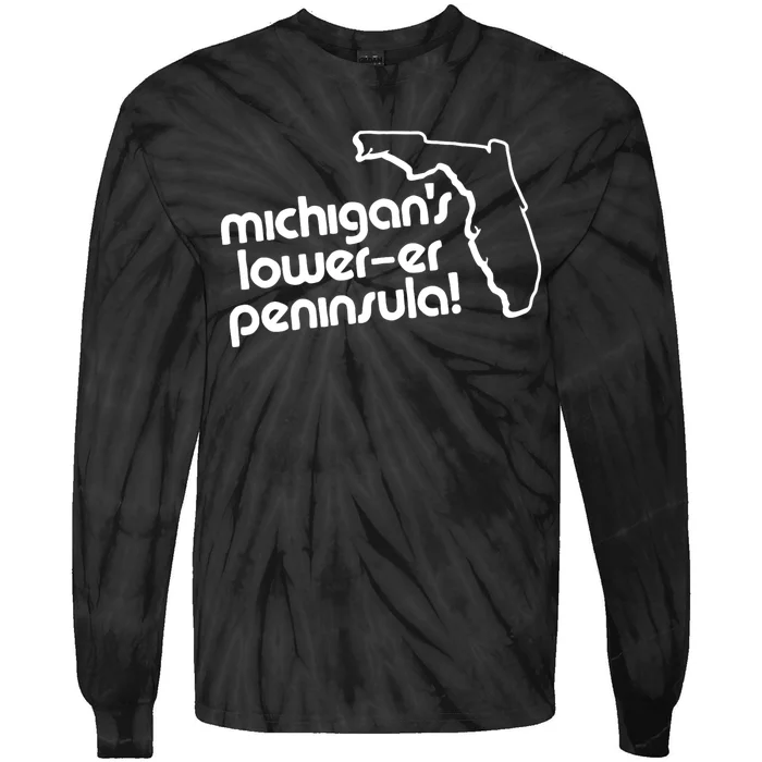 Michigans LowerEr Peninsula Apparel Tie-Dye Long Sleeve Shirt