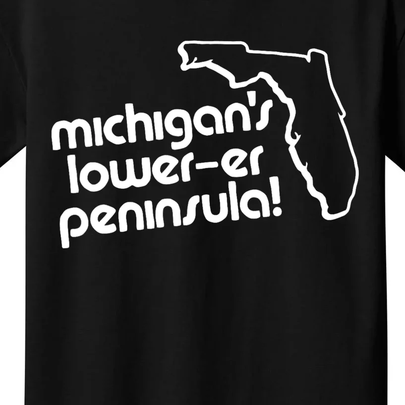 Michigans LowerEr Peninsula Apparel Kids T-Shirt