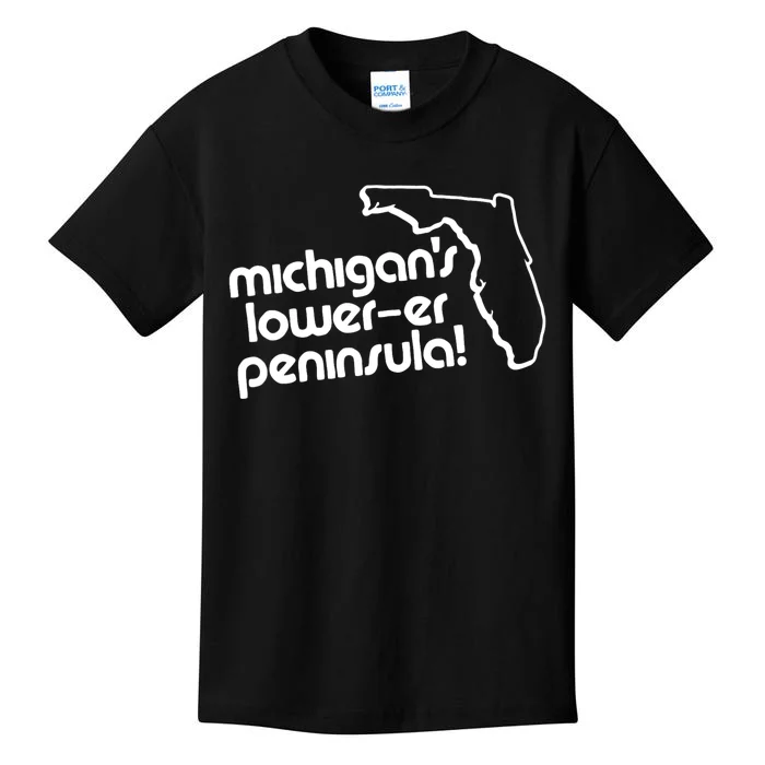 Michigans LowerEr Peninsula Apparel Kids T-Shirt