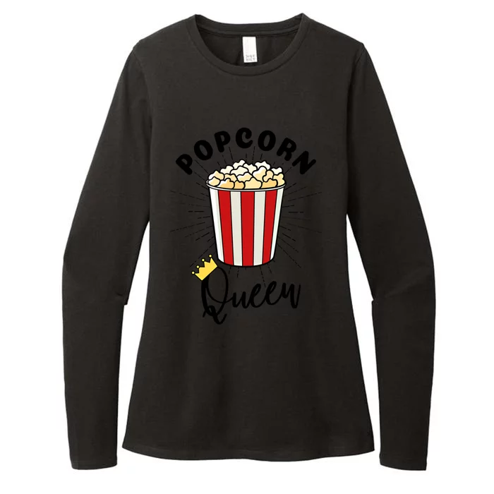 Movie Lover Popcorn Queen Funny Gift Womens CVC Long Sleeve Shirt