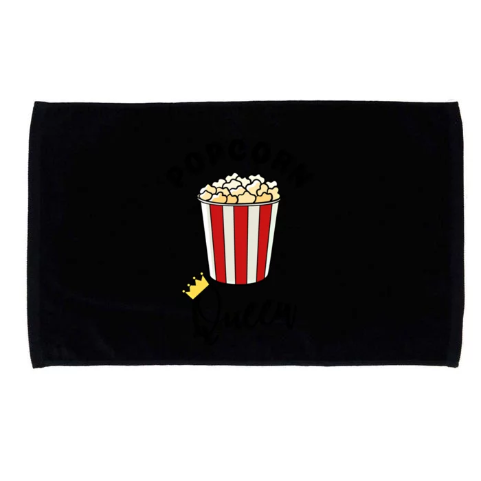 Movie Lover Popcorn Queen Funny Gift Microfiber Hand Towel