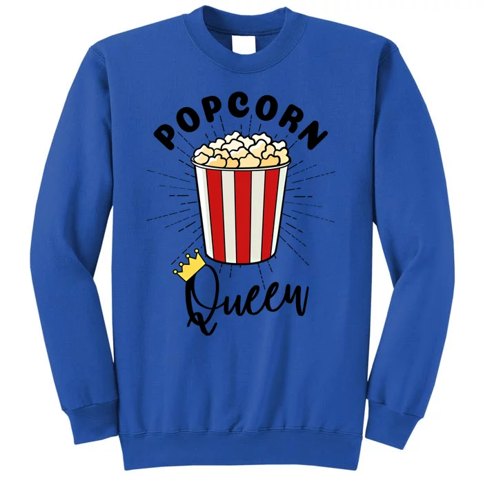 Movie Lover Popcorn Queen Funny Gift Tall Sweatshirt