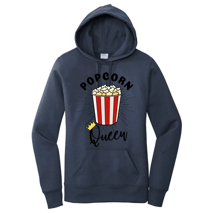 Movie Lover Popcorn Queen Funny Gift Women's Pullover Hoodie