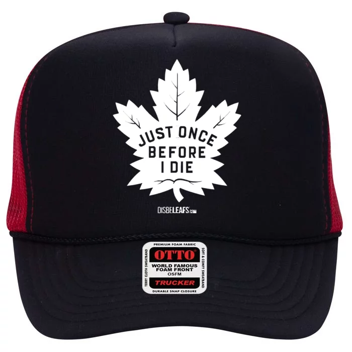 Maple Leafs &Quot;Just Once&quot; Dark High Crown Mesh Trucker Hat