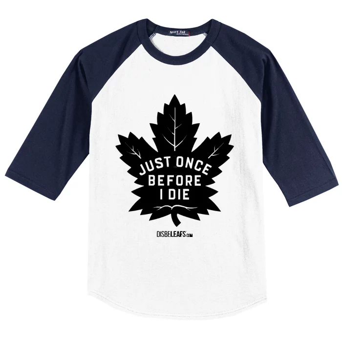 Maple Leafs &Quot;Just Once&quot; Dark Baseball Sleeve Shirt