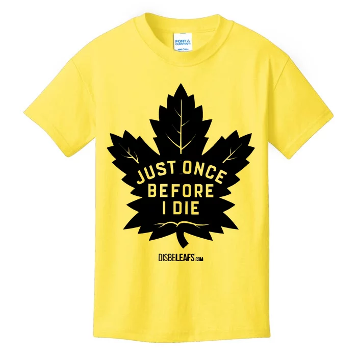 Maple Leafs &Quot;Just Once&quot; Dark Kids T-Shirt