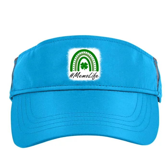 Memo Life Rainbow Lucky Grandma St Patrick's Day Great Gift Adult Drive Performance Visor