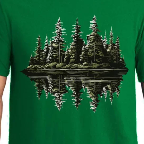 Mountain Landscape Reflection Forest Trees Outdoor Wildlife Gift Pajama Set