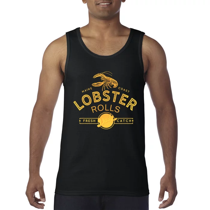 Maine Lobster Roll Vintage Distressed Sea Life Tank Top