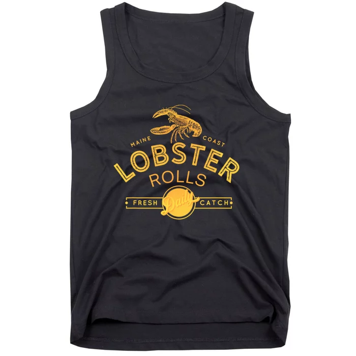 Maine Lobster Roll Vintage Distressed Sea Life Tank Top