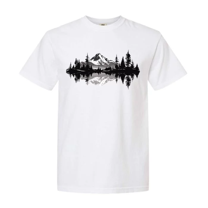 Mountain Landscape Reflection Forest Trees Outdoor Wildlife Garment-Dyed Heavyweight T-Shirt