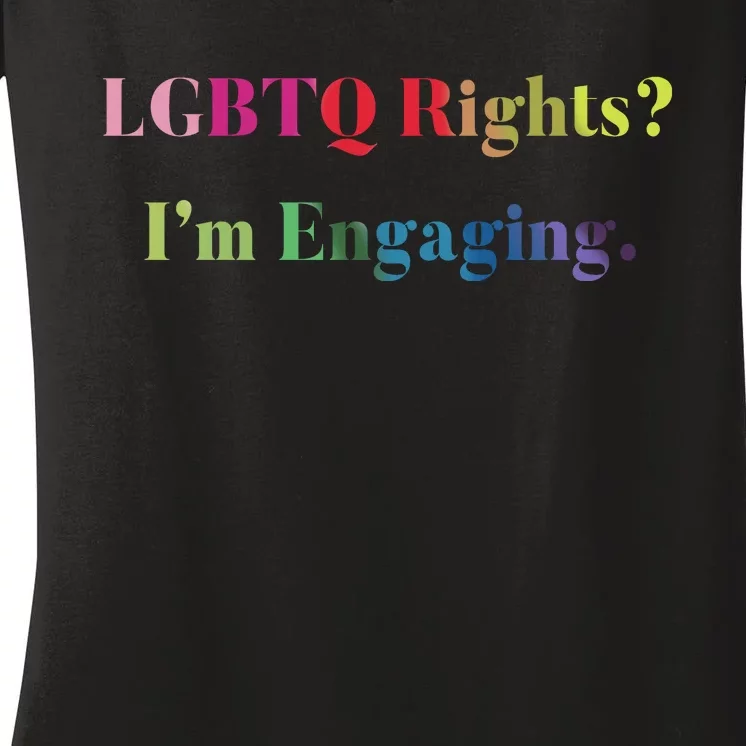 Meredithmarks Lgbtq Rights IM Engaging Women's V-Neck T-Shirt