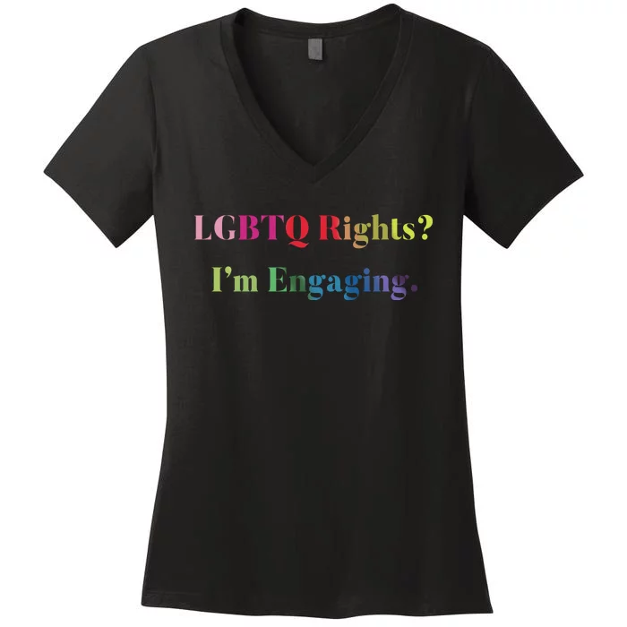 Meredithmarks Lgbtq Rights IM Engaging Women's V-Neck T-Shirt