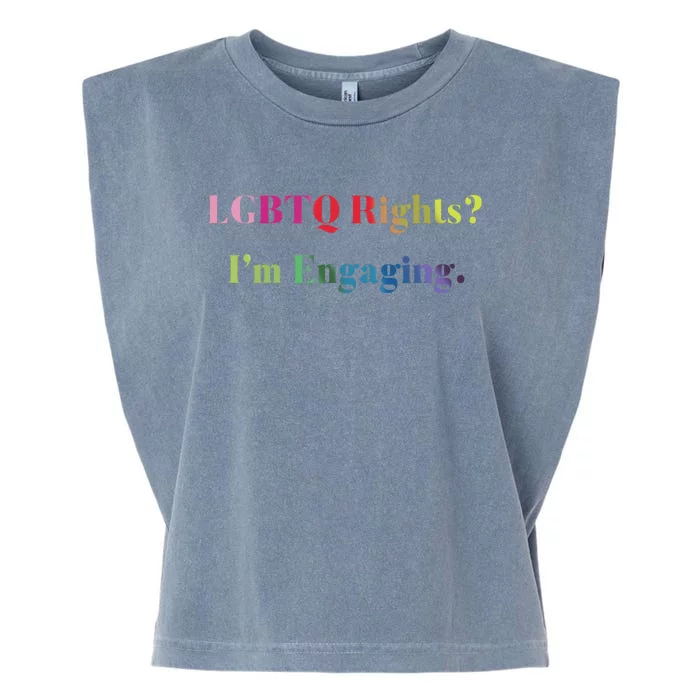 Meredithmarks Lgbtq Rights IM Engaging Garment-Dyed Women's Muscle Tee