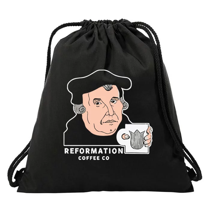 Martin Luther Reformation Coffee Co Drawstring Bag