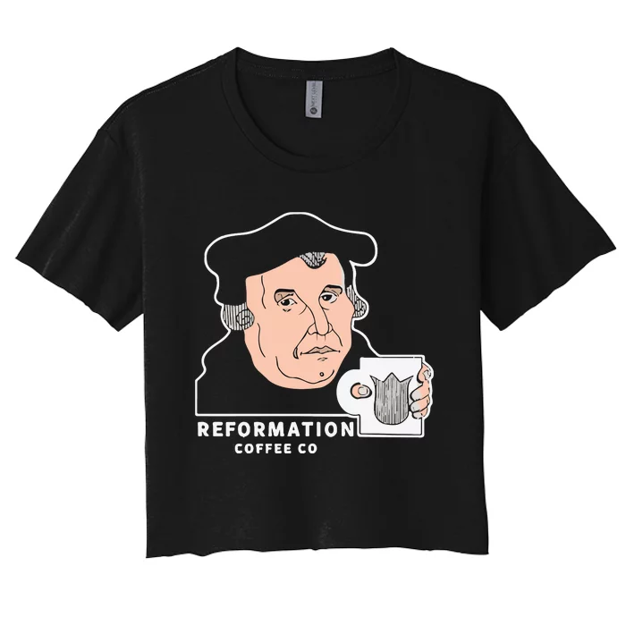 Martin Luther Reformation Coffee Co Women's Crop Top Tee