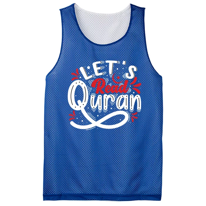 Muslim Lets Read Quran Islamic Quote Great Gift Mesh Reversible Basketball Jersey Tank