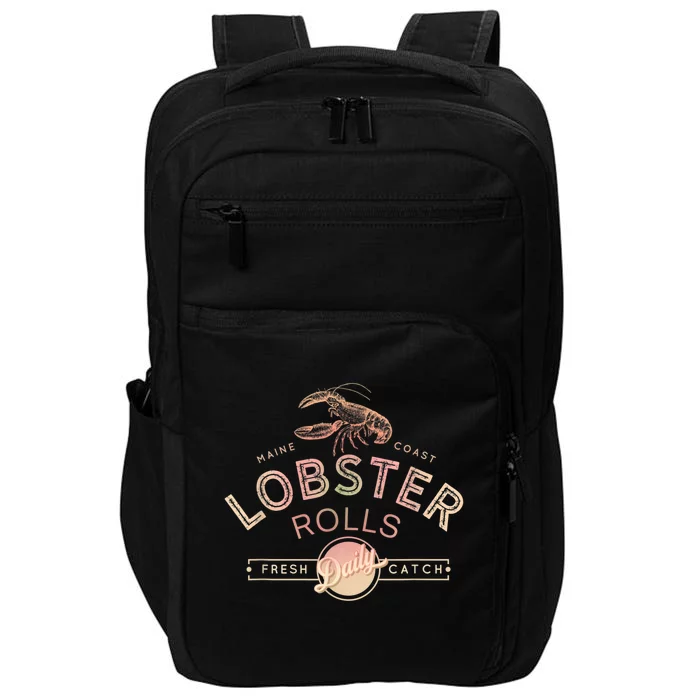 Maine Lobster Roll Vintage Distressed Sea Life Impact Tech Backpack