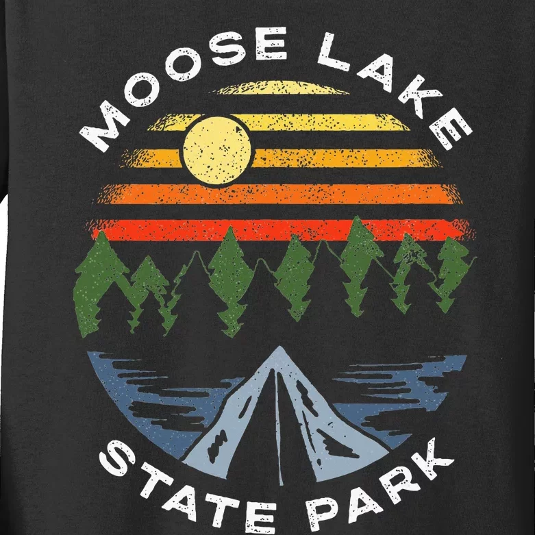 Moose Lake State Park Minnesota Camping Mn Souvenir Kids Long Sleeve Shirt