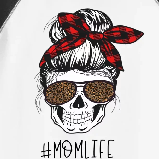 Mom Life Skeleton Buffalo Plaid Bandana Leopard Mama Design Meaningful Gift Toddler Fine Jersey T-Shirt