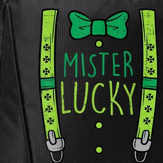 Mister Lucky Suspenders Happy St Patrick's Day Boys Toddlers City Backpack