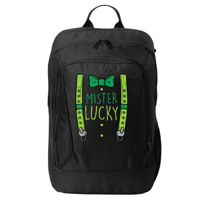 Mister Lucky Suspenders Happy St Patrick's Day Boys Toddlers City Backpack