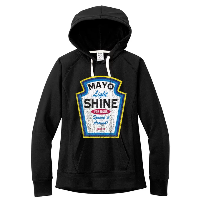 Mayo Light Shine Funny Christian Parody Women's Fleece Hoodie