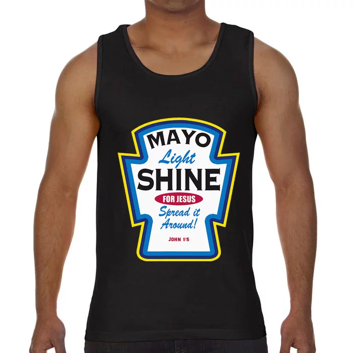 Mayo Light Shine Funny Christian Parody Comfort Colors® Tank Top