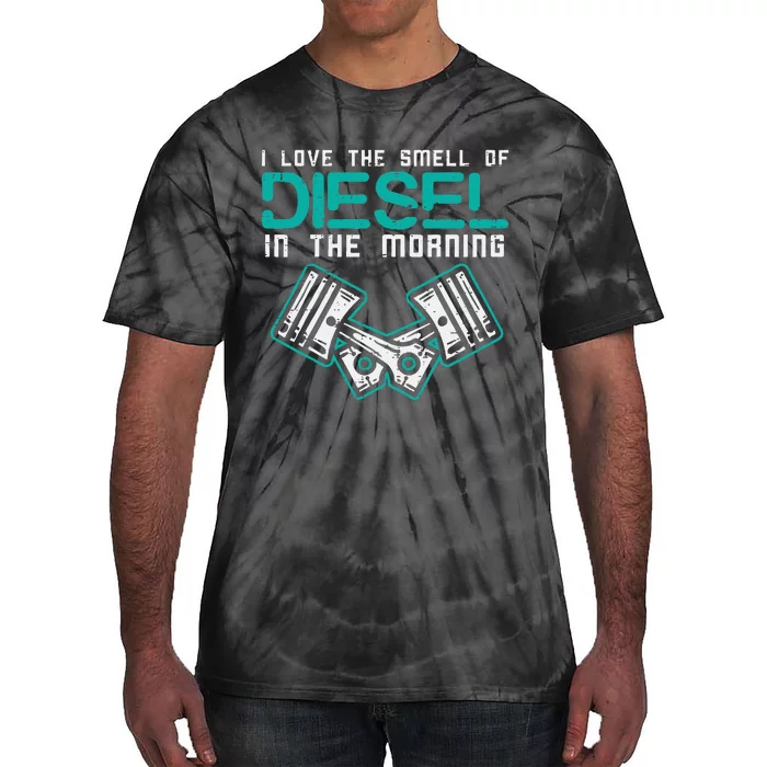 Mechanic Love Smell Of Diesel In Morning Tie-Dye T-Shirt