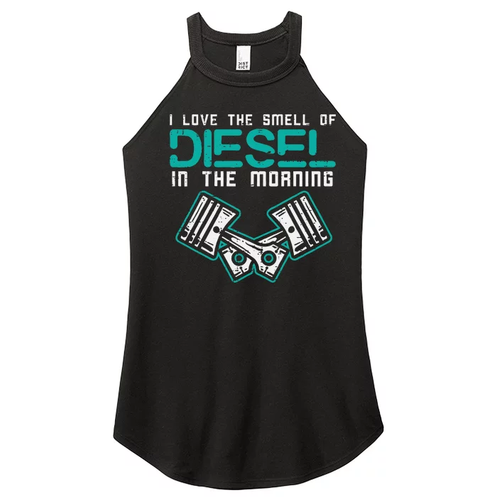 Mechanic Love Smell Of Diesel In Morning Women’s Perfect Tri Rocker Tank