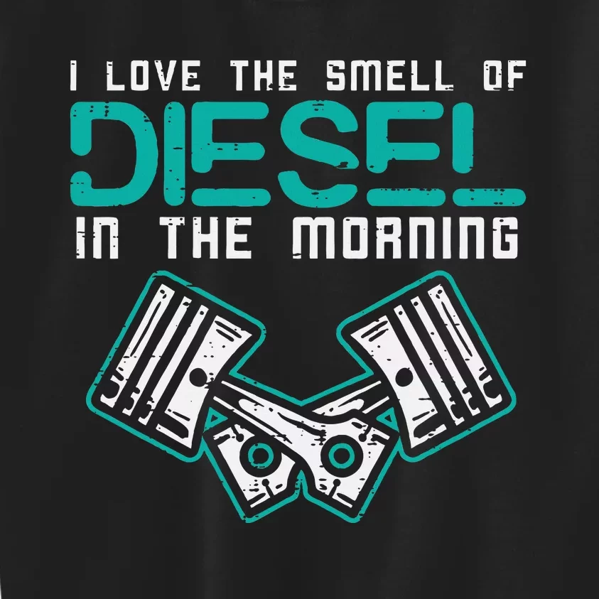 Mechanic Love Smell Of Diesel In Morning Kids Sweatshirt