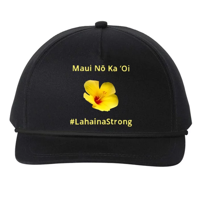 Maui Lahaina Strong Hawaii Strong Wildfire Support Snapback Five-Panel Rope Hat