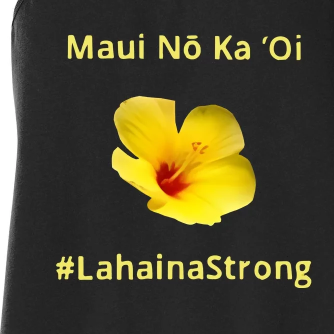 Maui Lahaina Strong Hawaii Strong Wildfire Support Women's Racerback Tank