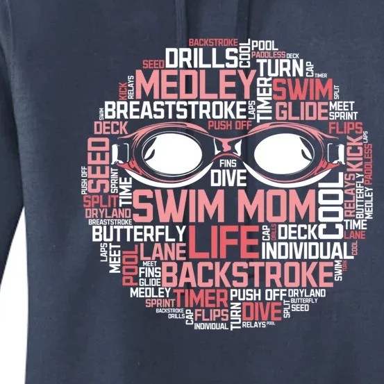 Mom Life Swimming Team Sport Practice Swimmers Gift Women's Pullover Hoodie