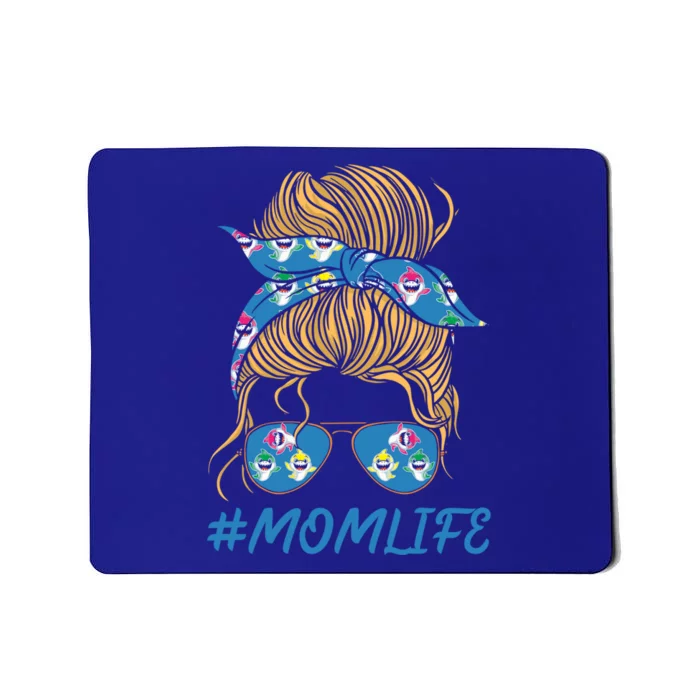 Mom Life Shark Sunglasses Shark Print Bandana Gift Mousepad