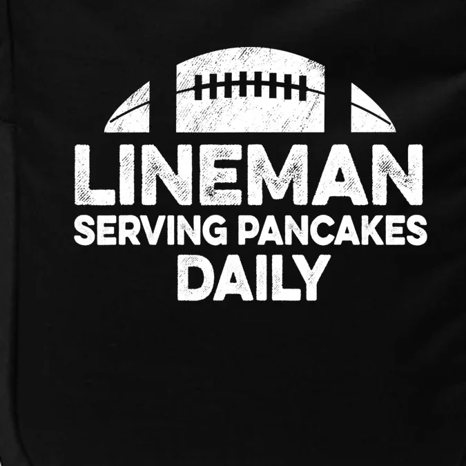 Mens Lineman Serving Pancakes Daily Football Offensive Lineman TShirt Impact Tech Backpack