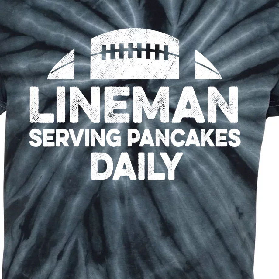 Mens Lineman Serving Pancakes Daily Football Offensive Lineman TShirt Kids Tie-Dye T-Shirt