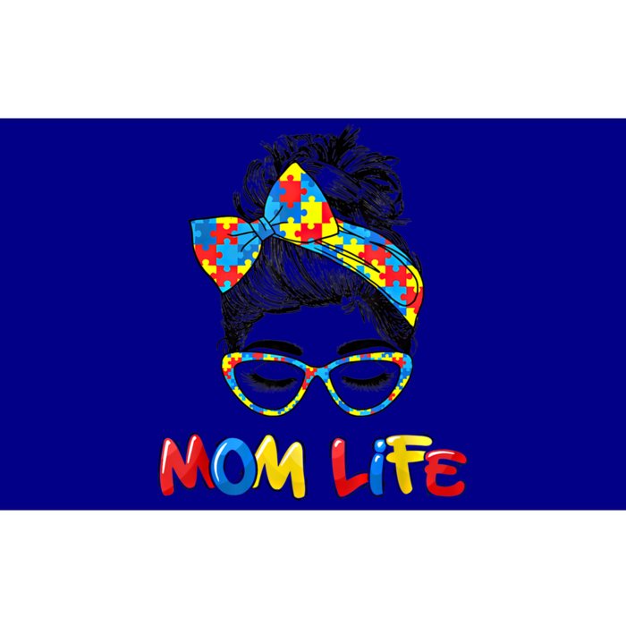 Mom Life Skull Autism Awareness Mama Face Wink Eyes Gift Bumper Sticker