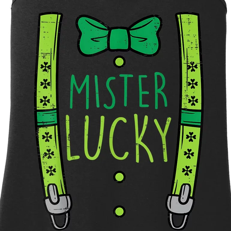 Mister Lucky Suspenders St Patricks Day Boys s Toddlers Ladies Essential Tank