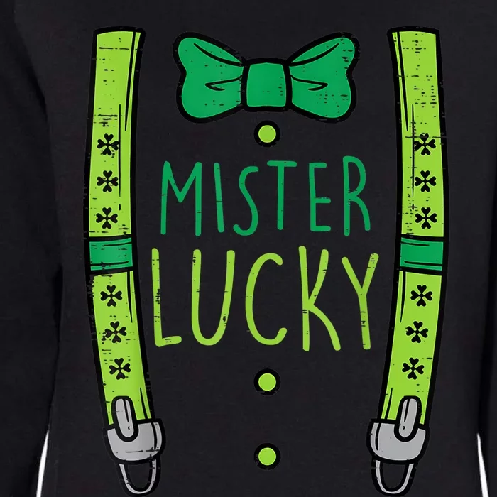 Mister Lucky Suspenders St Patricks Day Boys s Toddlers Womens California Wash Sweatshirt