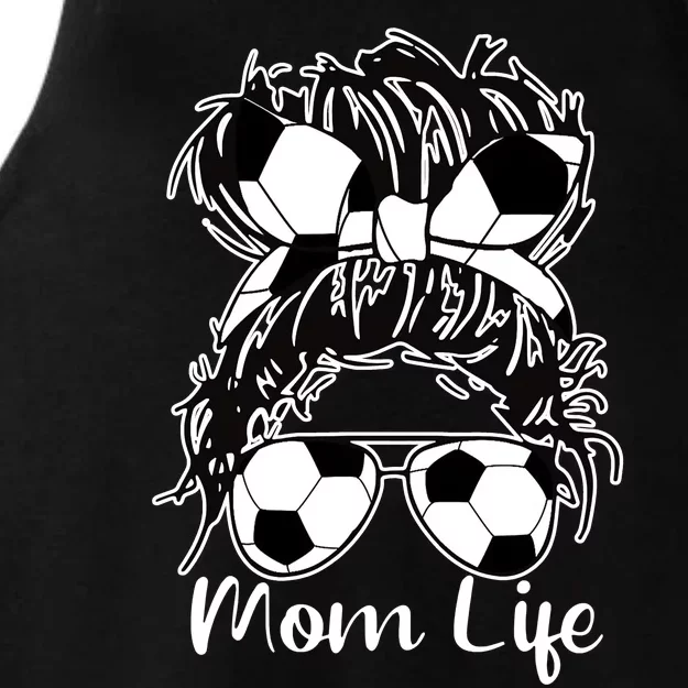 Mom Life Soccer Mom Ladies Tri-Blend Wicking Tank